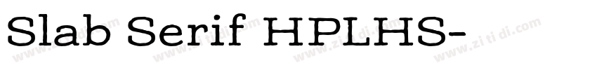 Slab Serif HPLHS字体转换